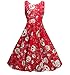 NINEWE Women's Classy Audrey Hepburn 1950s Vintage Rockabilly Swing Dress