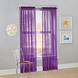 Jasmine Linen 2 Piece Sheer Luxury Curtain Panel Set for Kitchen/Bedroom 84