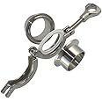 OD 1" 25mm Stainless Steel Tri Clamp/Tri Clover Clamp+2 pcs SUS304 Sanitary Pipe Weld Ferrule + PTFE Gasket Set (1")