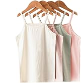 LotusComfort The Essential Cami Young Girls Toddler 4 Pack Premium Camisole Top Undershirt Super Soft Breathable Cami (3T)