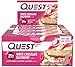 Quest Nutrition Protein Bar White Chocolate Raspberry. Low Carb Meal Replacement Bar w/ 20g+ Protein. High Fiber, Soy-Free, Gluten-Free (24 Count)