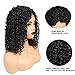 FAVE 14 Inch Curly Bob Human Hair Wigs for Black Women Brazilian Virgin With Baby Hair Remy Afro Curly Lace Front Human Hair Wigs Middle Part Wig Human Hair 150% Density Natural Color (14 inch)