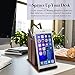 Elegant Eyeglass Glasses Holder Phone Stand – Premium Brown Faux Leather, Soft Velvet Lining, Non Skid Felt Bottom - Multipurpose Desktop Organizer for Eyewear, Smart Phone, Pens & Office Supplies
