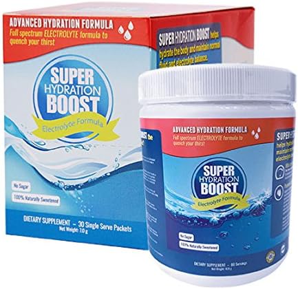 Super Hydration Boost Powder 4 Month Supply ~ from DvRyl ~ Advanced Formula to Hydrate with Electrolytes, Vitamins and Minerals for superior Hydration