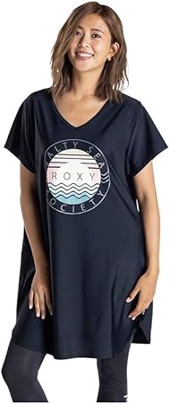 Amazon Roxy ロキシー ロング丈 ラッシュ Tシャツ 速乾 Uvカット Salty Sea Society Rly1033 Blk M Roxy ロキシー ラッシュガード