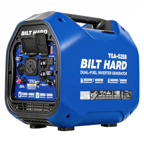 Bilt Hard 5500W Dual Fuel Inverter Generator