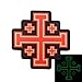 LEGEEON Glow Dark Order Holy Sepulchre Jerusalem Cross Templar Crusaders Tactical Morale PVC Fastener Patch