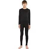 ViCherub Thermal Underwear for Kids Fleece Lined, Boys Long Johns Cold Weather, Base Layers Thermals Set Boy for Skiing