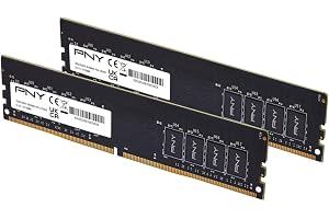 PNY DDR4 32GB (2x16GB) 3200MHz CL22 Performance Desktop Memory Kit | PC4-25600, CL22, 1.2V, 288-Pin, RAM, Compatible: 3000/2933/2800/2666/2400/2133MHz - MD32GK2D43200-TB