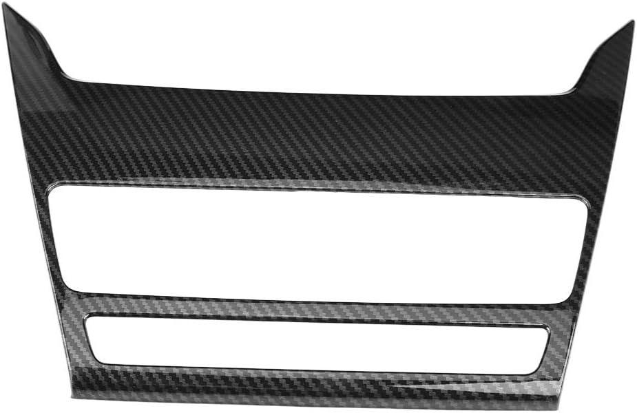 Cuque Car Dashboard Navigation Panel Decoration Trim Frame Cover Navigation Frame Decoration Sticker Cover Trim for Mitsubishi Eclipse Cross 2017 2018 Auto Interior Trim (Carbon Fiber Black)