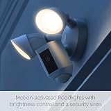 Ring Floodlight Cam Wired Plus Outdoor Security Camera 1080p 2000 Lumen view 3