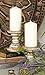 Deco 79 Candle Stands Wood Candle Holder Pair, 6 by 5-Inch