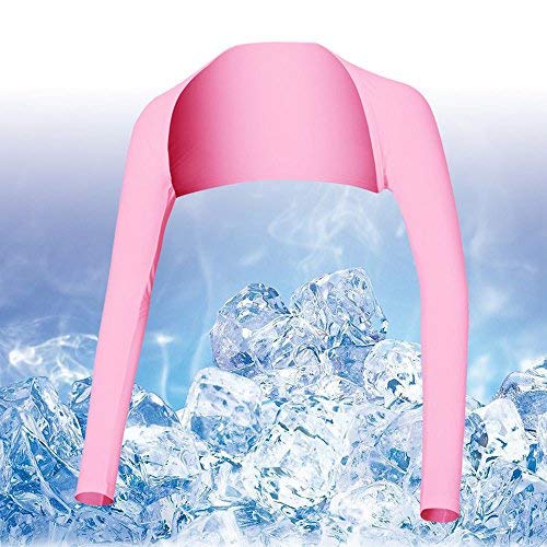 Women Golf Cooling Shawl - Premium Lycra, Breathable Ladies Arm Sleeve Shrug- MHï¼ˆM,Pink)