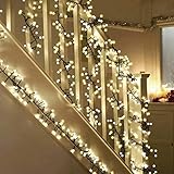 Decorative Lights, TOFU 10ft 400 LED Globe Fairy String Lights for Outdoor Indoor Bedroom Garden Patio Backyard Christmas Tree Party Wedding Decorations(8-function, Warm-White)