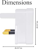 SOHAL Pack of 2 Shaver Toothbrush Adapter UK 2 Pin to 3 Pin Converter Plug view 2
