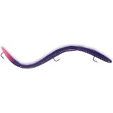 Ike-Con Weedless Worm Fishing Lure, 6-1/4-Inch, Grape Firetail