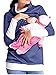 HOLLY Pregnant Women Long Sleeve Maternity Nursing Top Breastfeeding Shirt Blouse