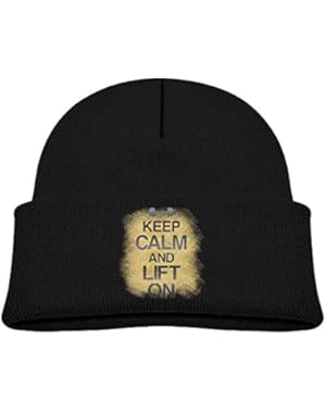 Keep Calm and Lift On Baby Kids Warm Winter Hats Cute Thick Earflap Hood Hat
