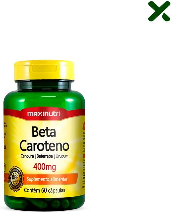 Beta Caroteno 400mg 60 Cáps, Maxinutri