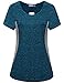 MISS FORTUNE Active Wear Yoga Top Cool Dry Workout Shirt Exercise Clothes