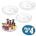 mDesign Lazy Susan Turntable Food Storage Container for Cabinets, Pantry, Refrigerator, Countertops, BPA Free - Spinning Organizer for Spices, Condiments, Baking Supplies - 9