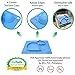 Silicone Placemat for Kids + Bonus Spoon & Fork Set with Carrying case - Portable Baby Plate, Non Toxic, Dishwasher + Microwave + Oven Safe, Table Suction, Easy to Clean, by Koality Goods - Sky Blue