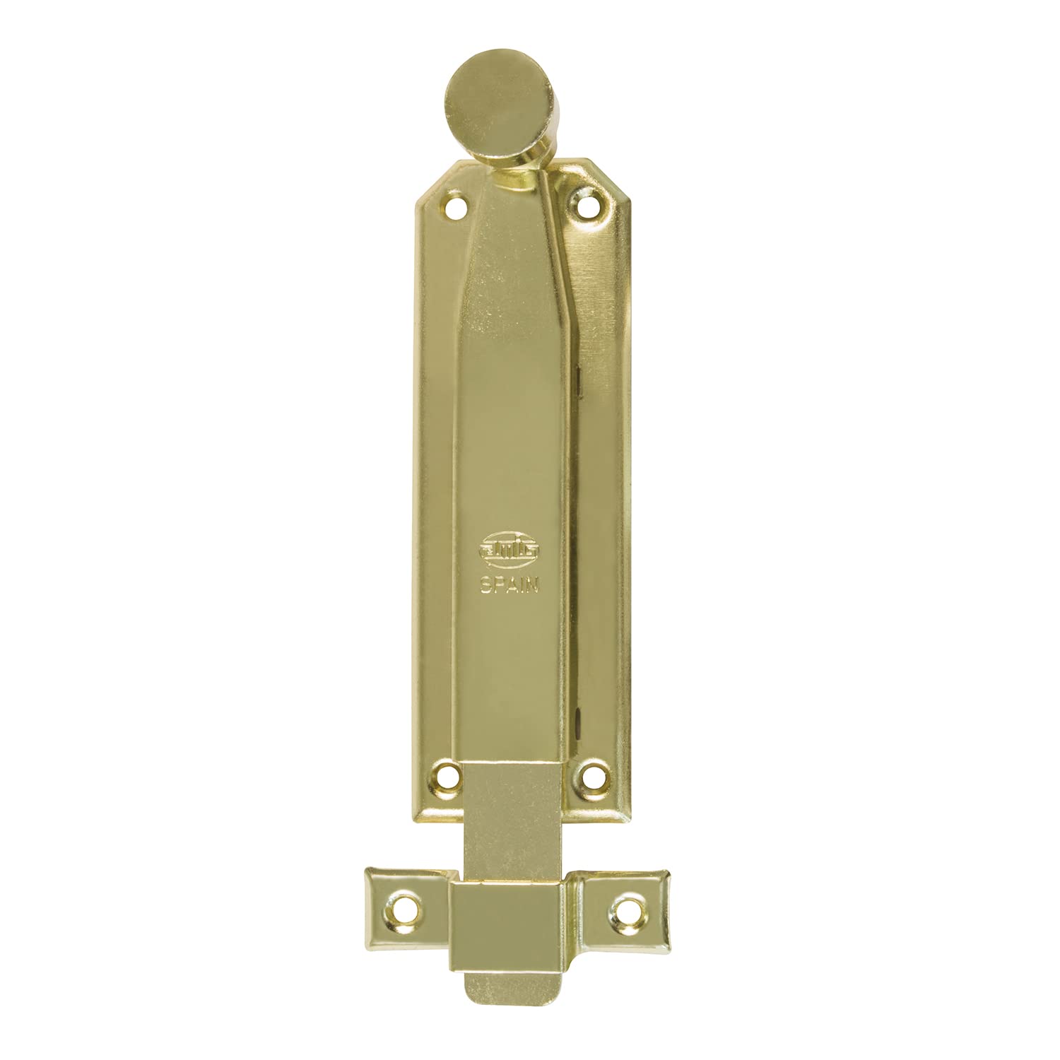 Amig - Overlay Pin for Doors Mod.310 - Gold Security Latch for Horizontal or Vertical Placement - Zamak with Brass Finish - Dimensions: 200 x 38 mm