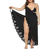 Women Swimsuit Cover Up Beach Spaghetti Strap Cross Wrap Bikini Sarong Cover-Ups