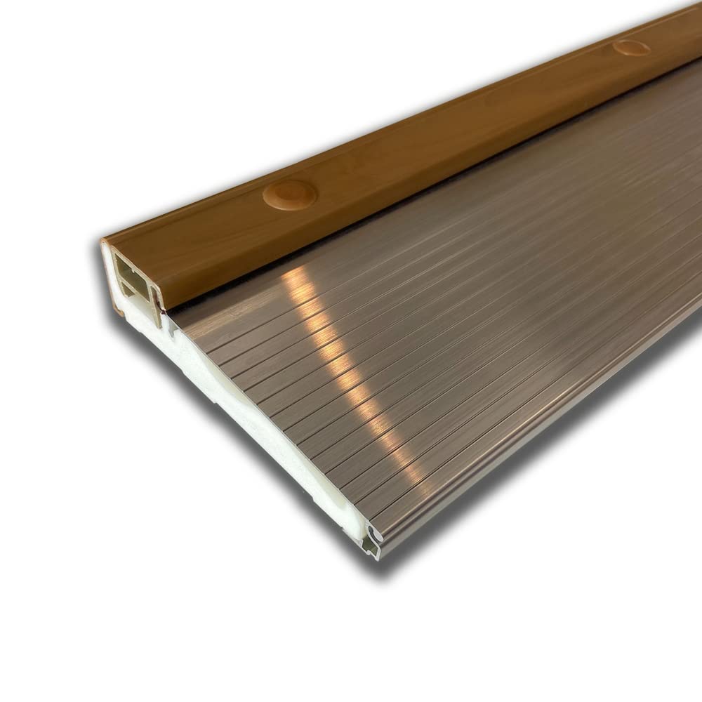 Exterior Inswing Door Threshold - 7 13/16" X 36" Uncut, Dark Bronze, Composite Cap & Base
