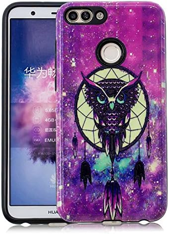 anzeal Huawei P Smart Cases, Shock-Absorption TPU Rubber Gel Ultra Slim Protective Case Silicone Shockproof Cover for Huawei P Smart Owl