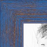 ArtToFrames 11x14 inch Blue Rustic Barnwood Wood Picture Frame, WOM0066-1343-YBLU-11x14