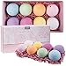 Bath Bombs Gift Set, Anjou 8 x 4.0 oz Vegan Natural Essential Oils, Fizzy Spa Moisturizes Dry Skin, Bubble Baths, Christmas Gift Kit Ideas for Women, Kids, Girlfriend, Moms