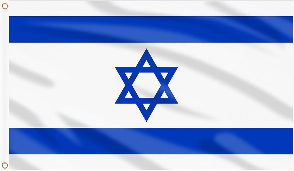AhfuLife Israel Flag 5ft x 3ft Double Sided Polyester with Brass Grommets