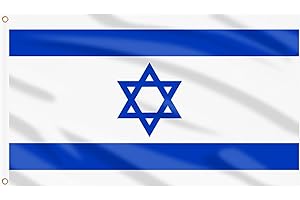 AhfuLife Grand drapeau Israël pour extérieur – Double face avec œillets en laiton pour décoration de fête intérieure et extérieure (1 pièce)