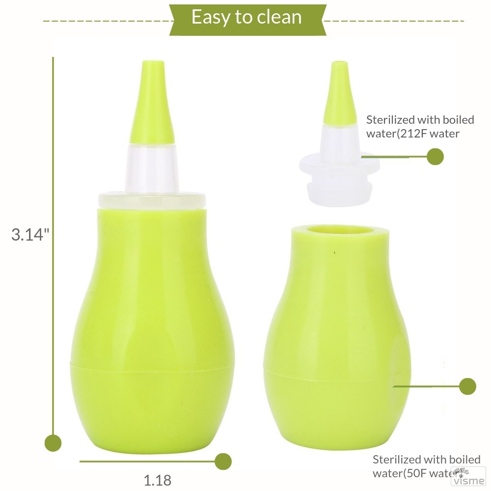 Nasal Aspirator Bulb Syringe Nose Cleaner Silicone Spray Snot Sucker Booger Suction Kit for Baby Essentials Shower Favors Newborn Infant Toddler Child|Little Remedies Nebulizador Drop Filter First Aid