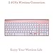 2.4GHz Wireless Keyboard and Mouse Combo, URCO Upgraded 102 Keys Full Size Low-Noise Portable Wireless Keyboard and Mouse for Working and Gaming (Rose Gold)