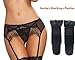 Ci-Guo Women Sheer Lace Suspenders Garter Belts and Stockings Sets G String 3Pcs Lingerie Sets Red/Black (Black)