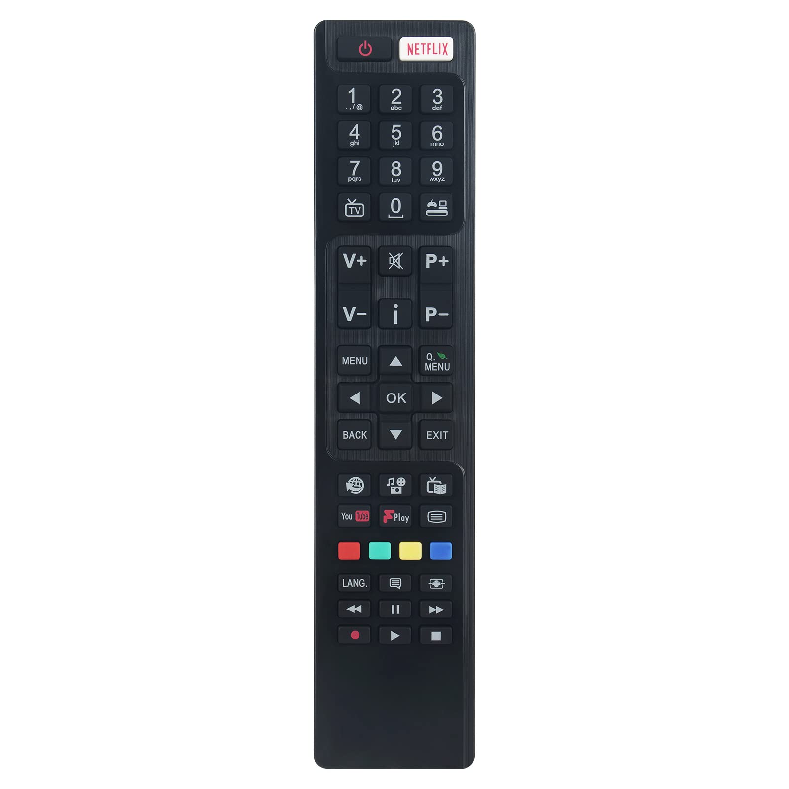 RC4848F Replacement Remote Control Fit for Hitachi TV 43HB6T72U 49HK6T74U 50HB6T72U 55HB6T72U 32HB6T61U 50HK6T74U 65HL6T64U and Universal for Polaroid Telefunken Bush Digihome TV
