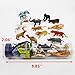 MICHLEY 12 Pieces Mini Jungle Animals Toys Set Wild Vinyl Plastic Animal Learning Party Favors Toys