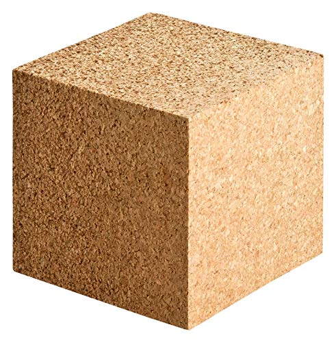 Cork Cube | Cork Cube | Pressed Cork Cube | 10 x 10 x 10 cm | Cork Block | Cork Block | for Crafts | for Hobbies, Home and DIY