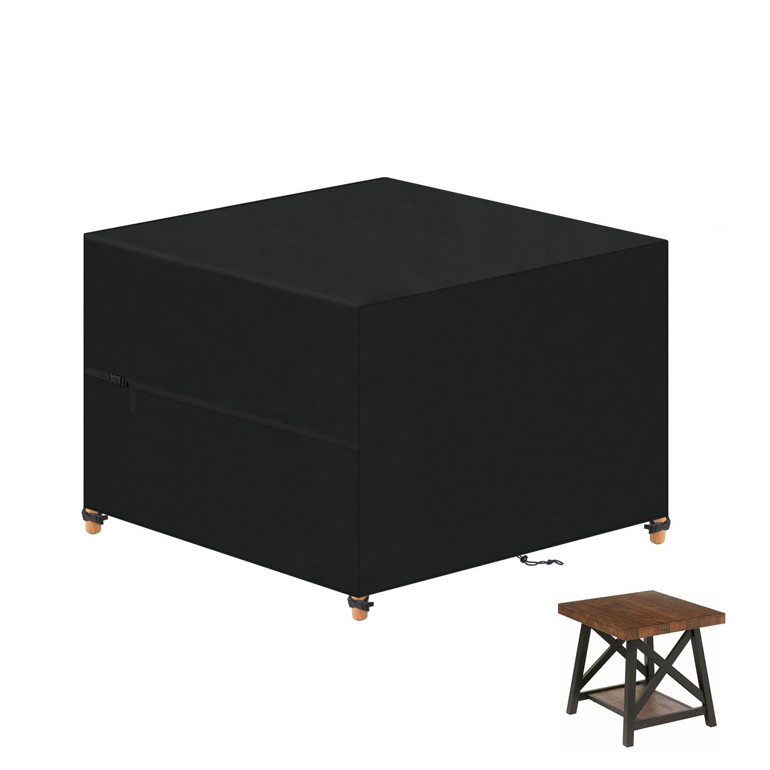 VANSHEIM Garden Furniture Covers Waterproof Outdoor Furniture Covers for Outside Table Cover for Garden Furniture Cover Outdoor Furniture Set Covers Anti-UV 420D Oxford Fabric 80x80x80cm — image 1