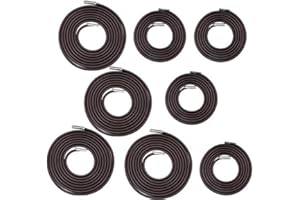 Gloaso Universal Replacement Cords for Zero Gravity Chair 8 Pack, Antigravity Chair Replacement Elastic Laces Lawn Chair Patio Lounge Recliner Chair Repair Oxford Stretch Kit(Brown, 4 Long+ 4 Short)