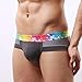 NEARTIME Men's Underwear, Mens Low Waist Boxers Briefs Men Underpants Soft Shorts … (L, E-Dark Gray)
