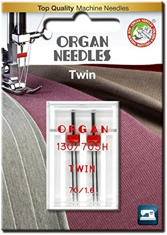 Organ Needles 4964832520722 Twin Needles #70/1.6 Twin Universal X 2 Needles