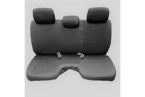 REALSEATCOVERS Made to fit 2005-2014 Tacoma Front Bench Seat Cover 3 Adjustable Headrest Large Notched Cushion 100% Waterproof Neoprene Exact Fit (Black)