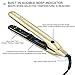Ceramic Tourmaline Flat Iron Nano-Silver Hair Straightener Touch Screen 300°F to 450°F 1 inch 3D Floating Plate for All Hair Type. Dual Voltage Curling Iron, Heat-resistant Pouch