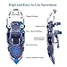 FLASHTEK 25'' Snowshoes for Men and Women Lightweight Snowshoes with Poles for Hiking and Heel Lift Riser for Mountaineering + Free Zippered Snowshoe Tote (Honeycomb Patterny)