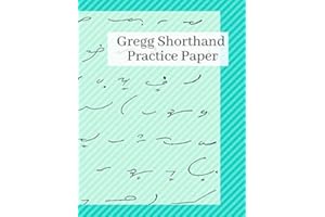 Gregg Shorthand Practice Paper: Gregg Shorthand Notebook for Faster Writing and Taking Notes With - Large Steno Book Blue Des