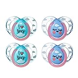 Tommee Tippee Closer to Nature Night Time Orthodontic Infant Soother Pacifier, 6-18 Months - Unisex, 4 Pack
