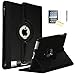New iPad 9.7 2017 Case (2017 Model), JYtrend (R) Rotating Stand Smart Case Magnetic Auto Wake Up/Sleep Cover For A1822 A1823 MP2G2LL/A MP2J2LL/A MPGT2LL/A MPGW2LL/A MP2F2LL/A MP2H2LL/A (Black)